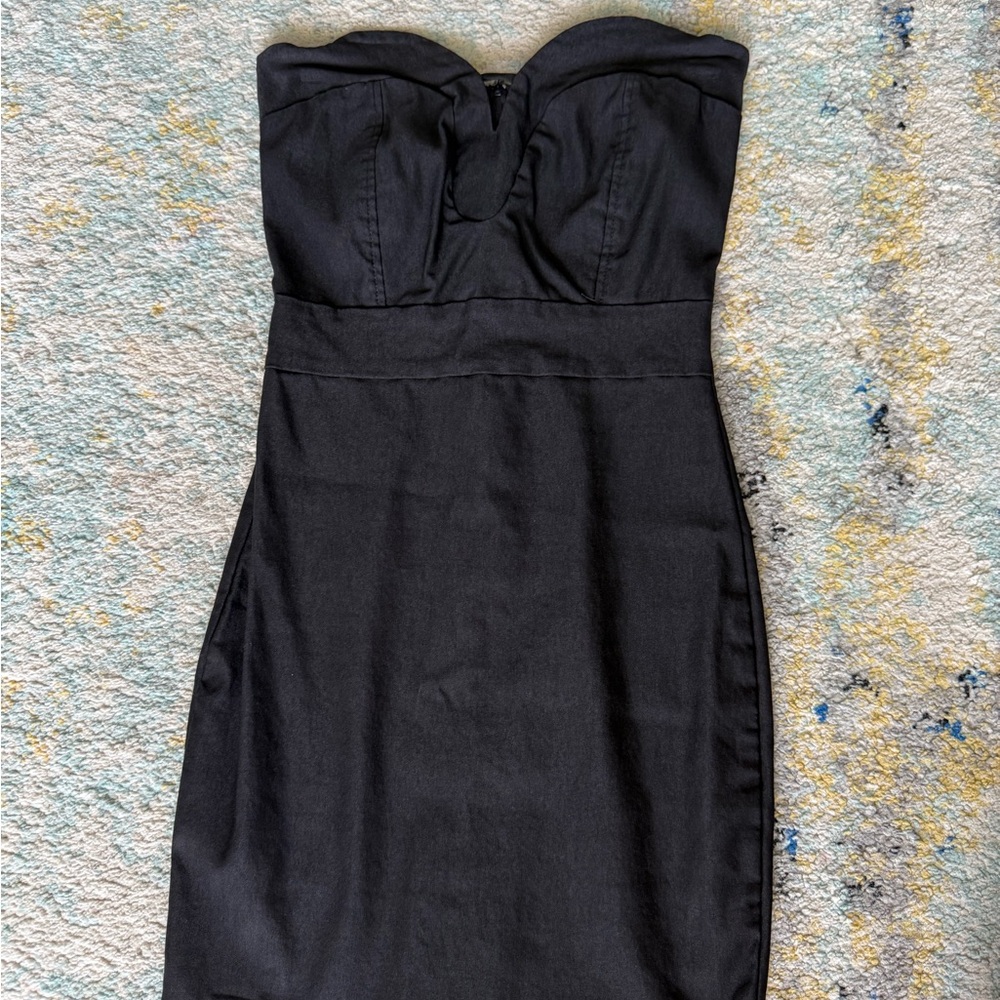 Body Central Boutique black strap less mini dress